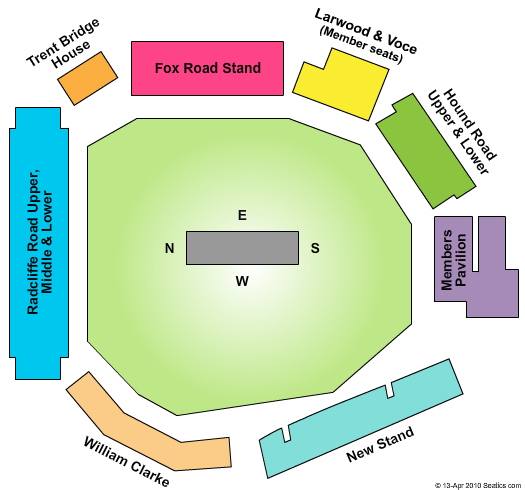 Trent Bridge Seating Chart